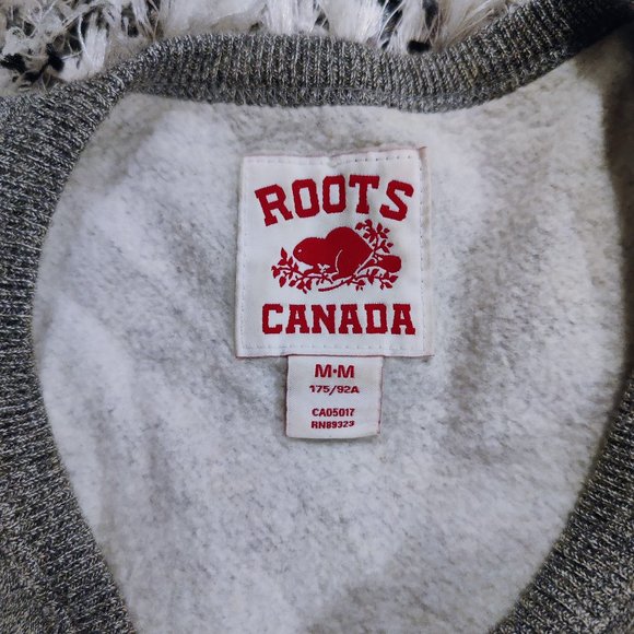Roots Red and Grey Cozy Boyfriend Crew Sweatshirt - Picture 4 of 7